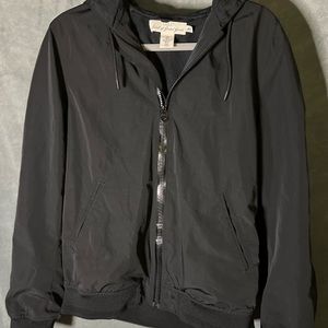 H&M Black Hooded Wind Breaker with Mesh Inside
